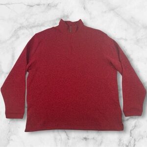 Men's Haggar Red Quarter-Zip Sweater size XXL